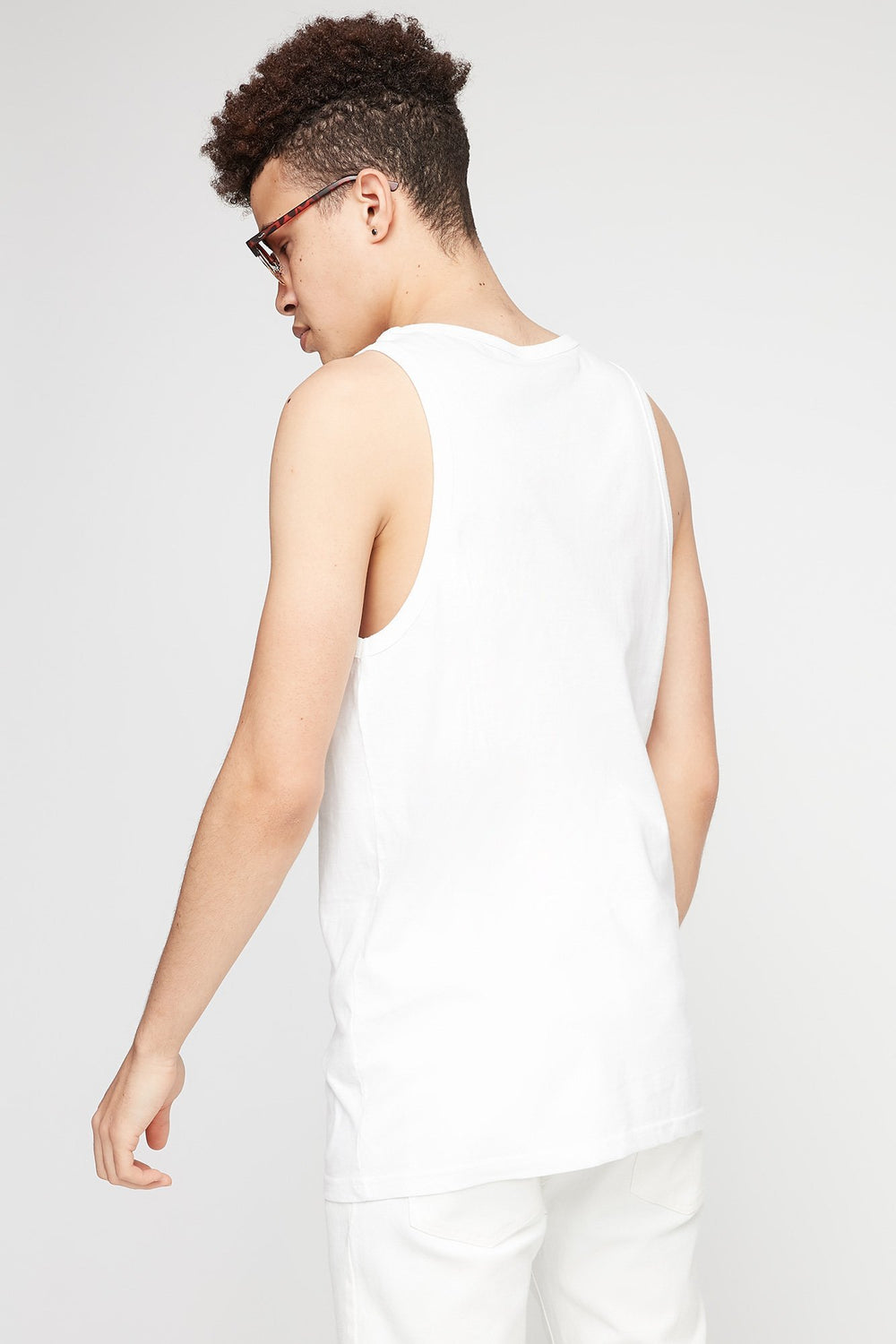 Men Vacay Mode Graphic Tank White