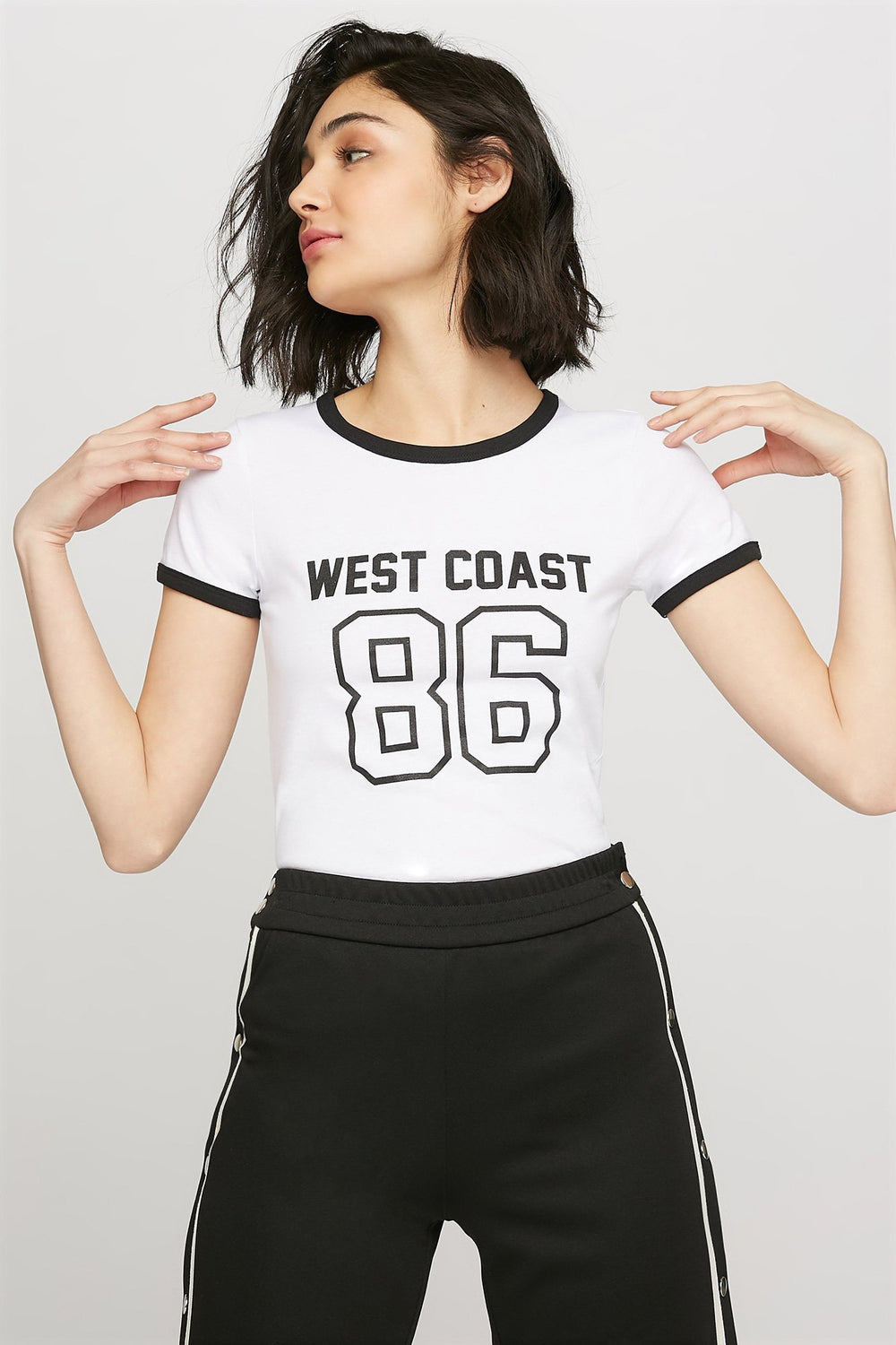 women West Coast 86 Graphic T-Shirt White