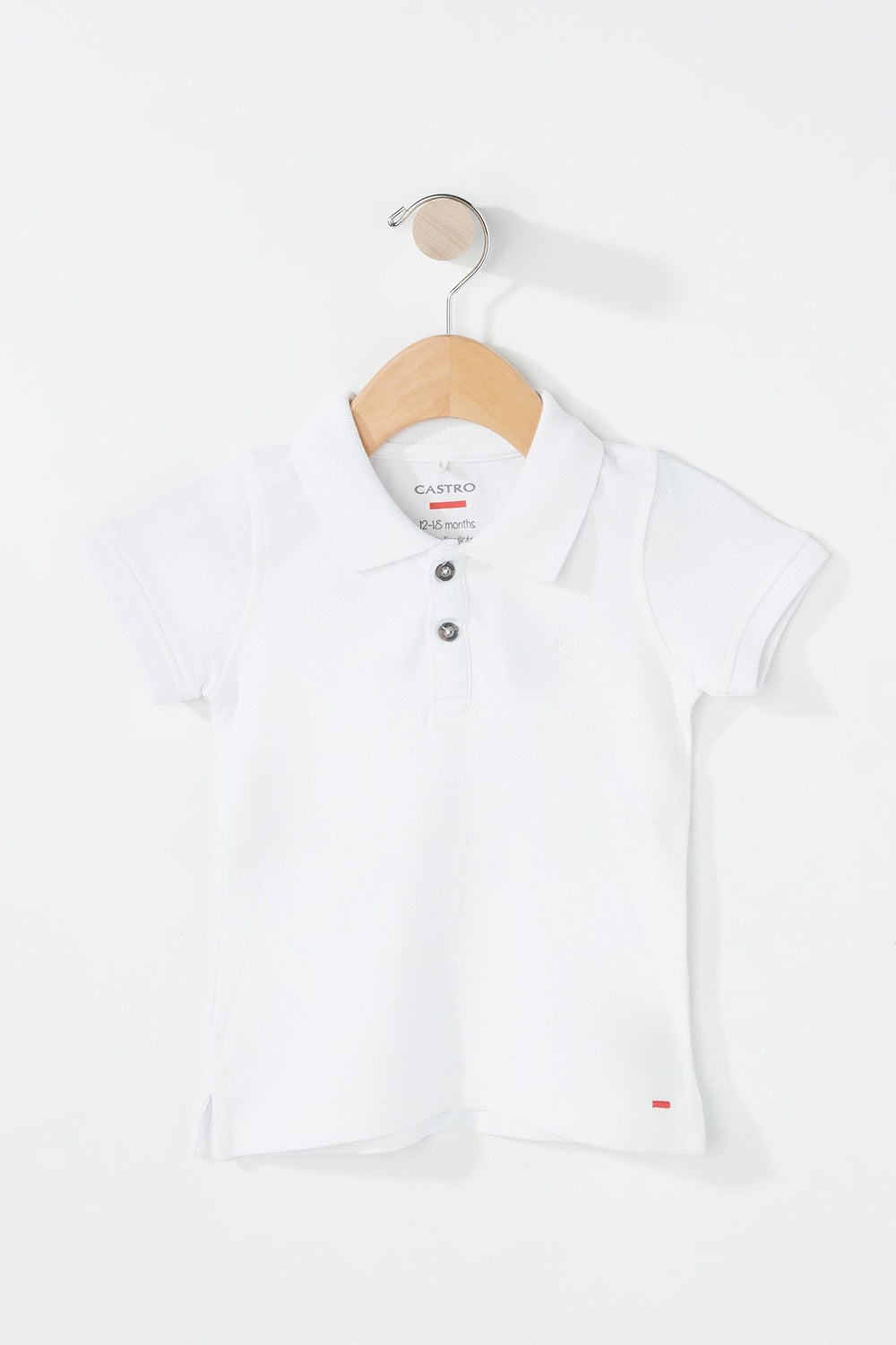Kids Baby Boy Lightweight Collared Polo Shirt White