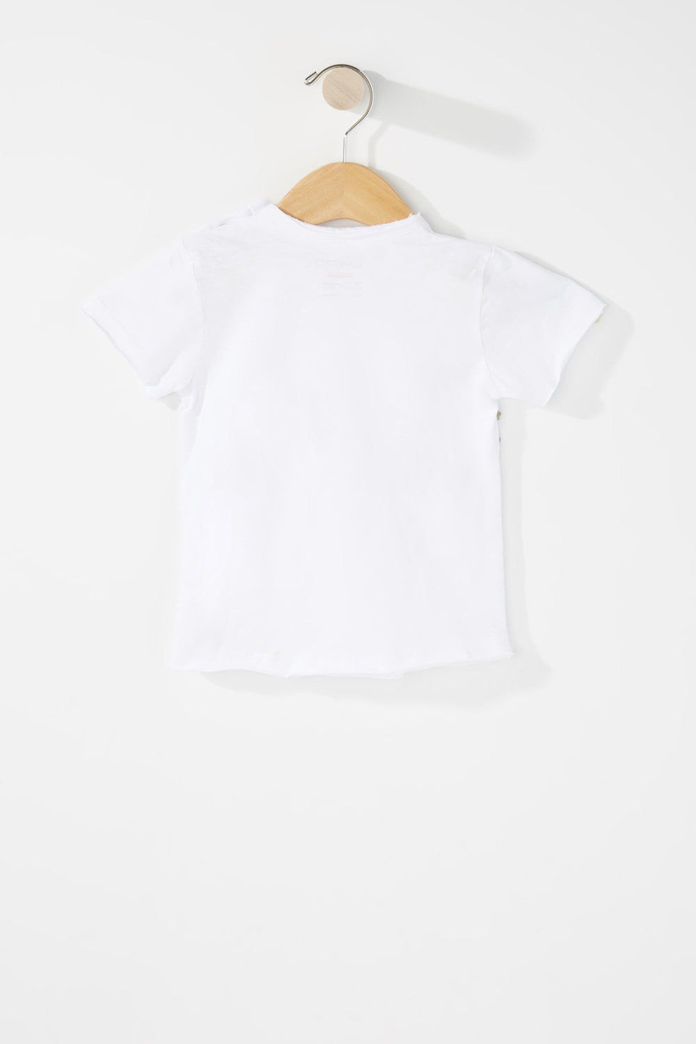 Kids Baby Boy Seamless Raw Edge T-Shirt White