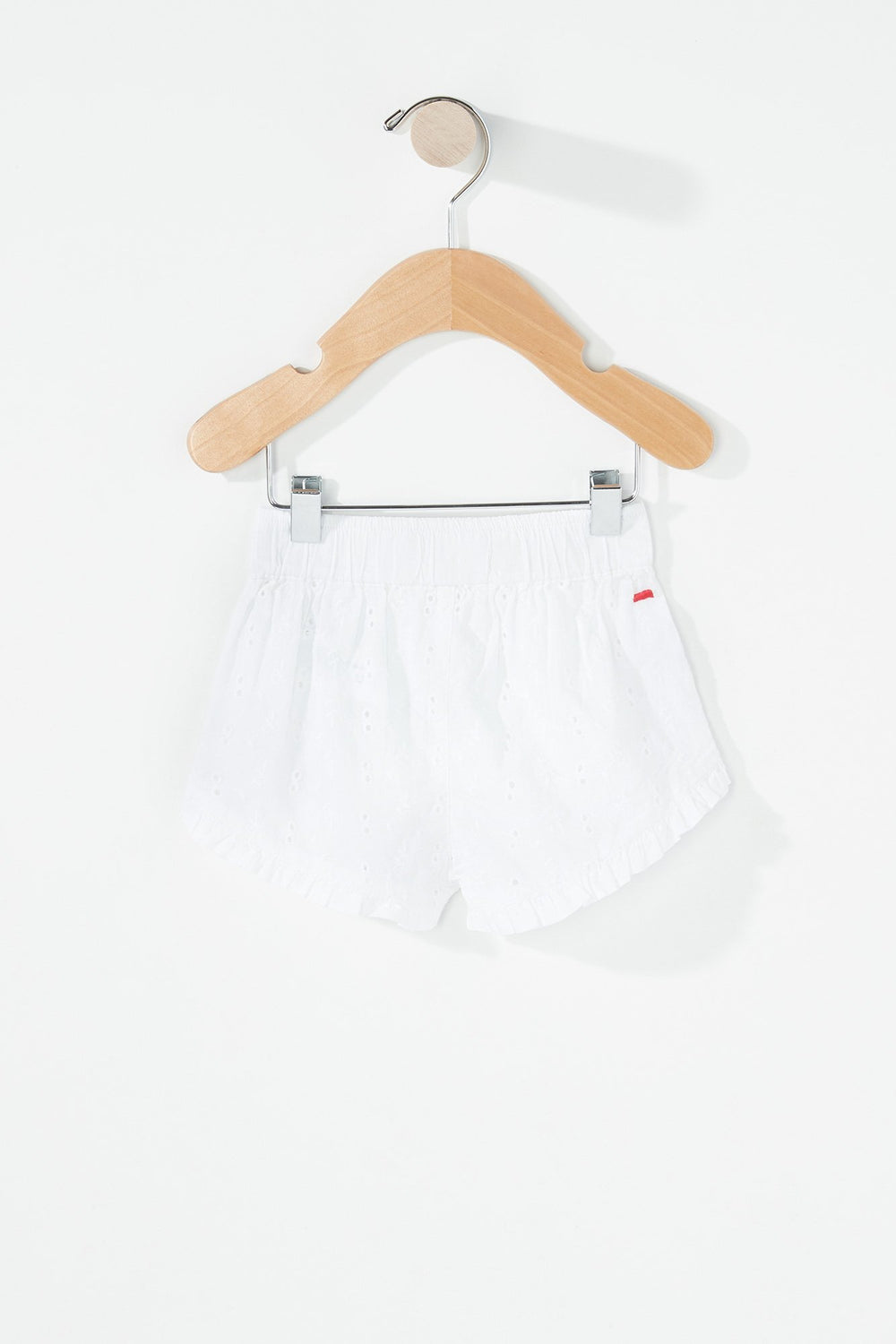 Kids Baby Girl Bowtie Ruffle Tulip Short White