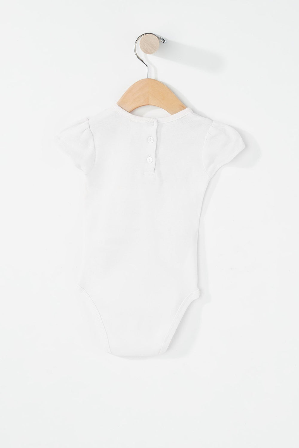 Kids Baby Girl Embroidered Floral Onesie White