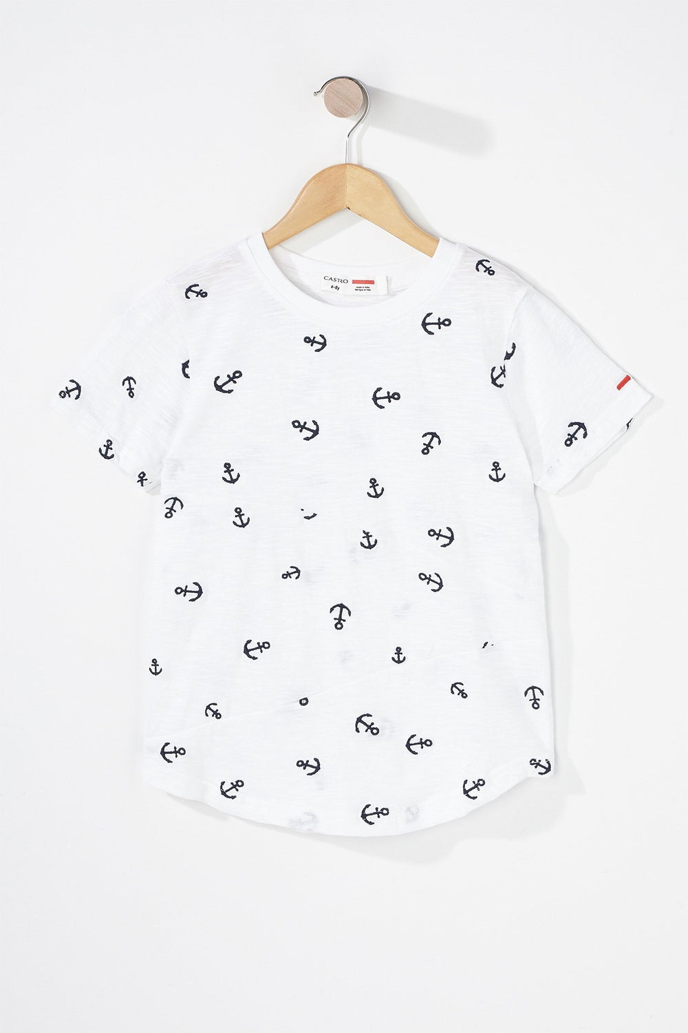Kids Boys Anchor Graphic T-Shirt White