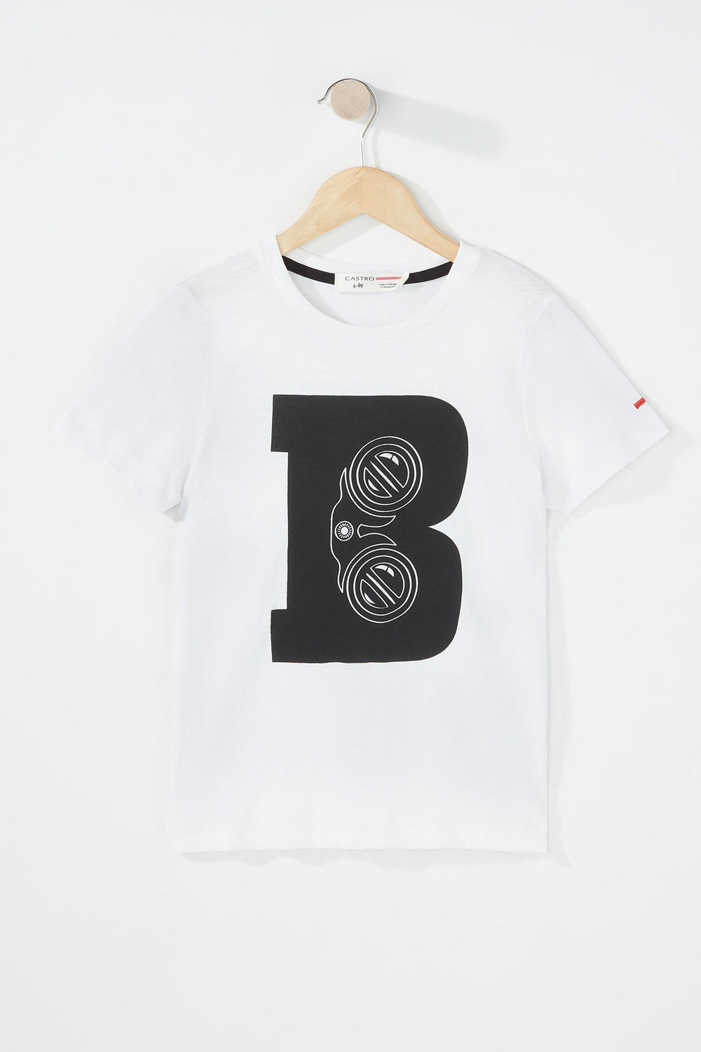 Kids Boys Binocular Graphic T-Shirt White