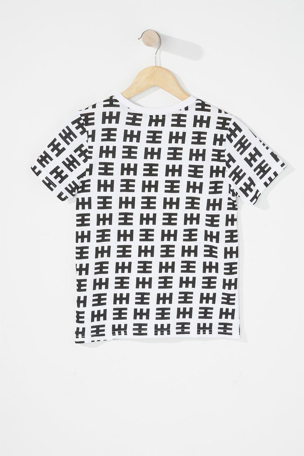 Kids Boys Geometric Shape Graphic T-Shirt White