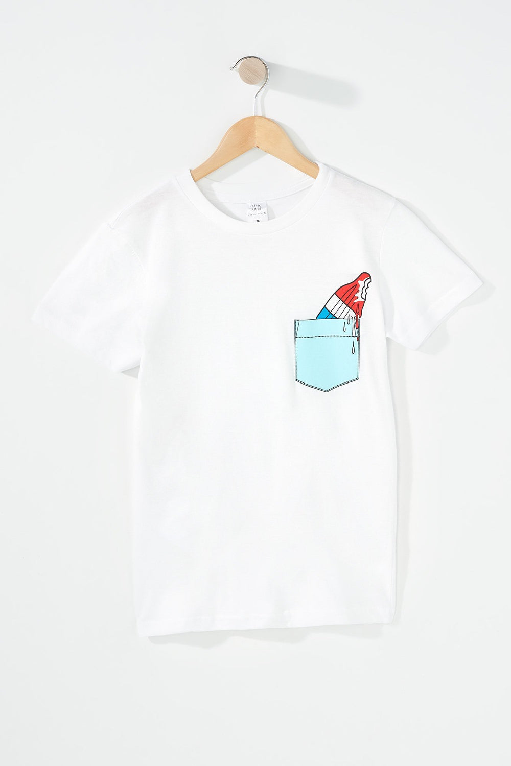 Kids Boys Melted Popsicle Graphic T-Shirt White