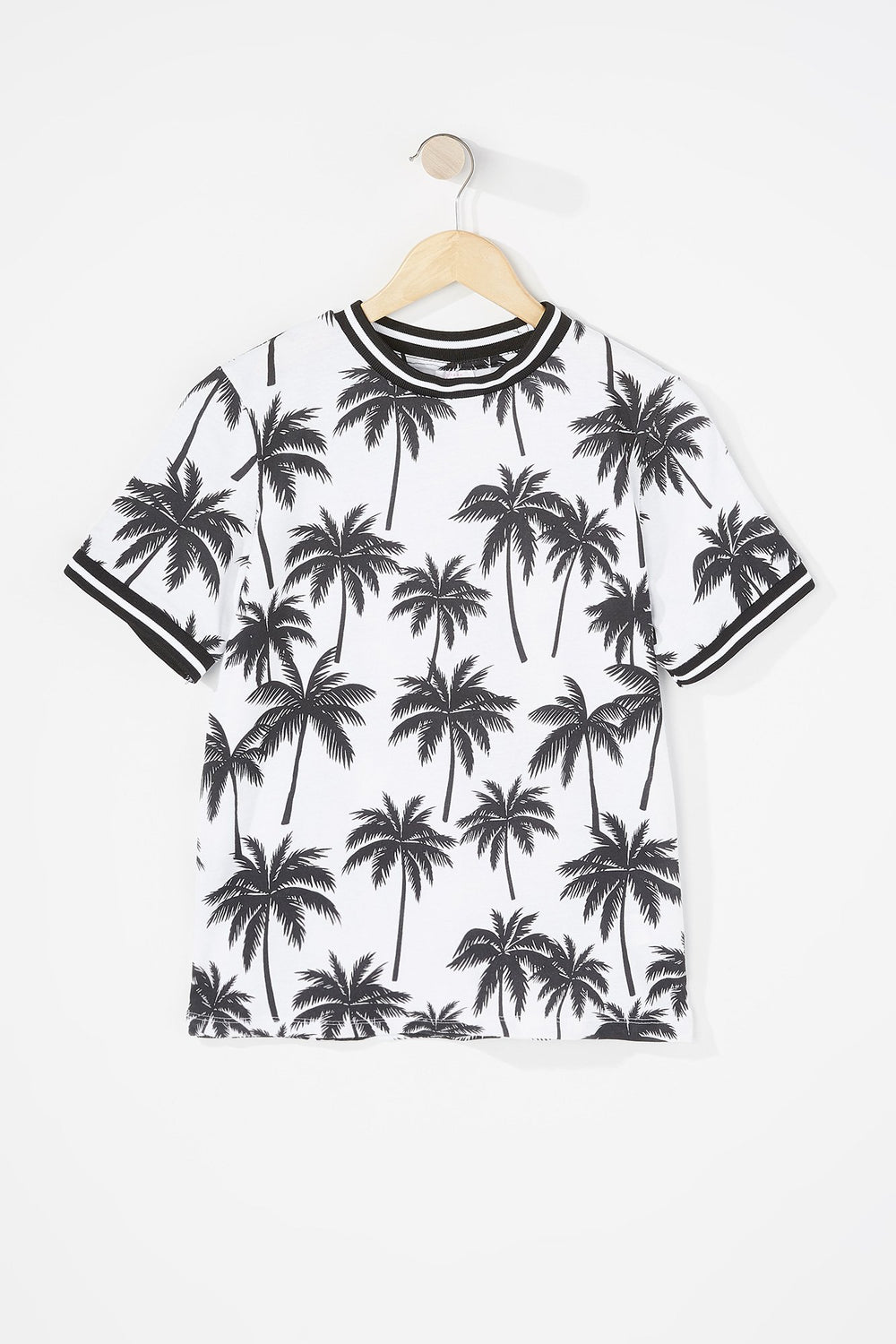Kids Boys Palm Tree Graphic T-Shirt White