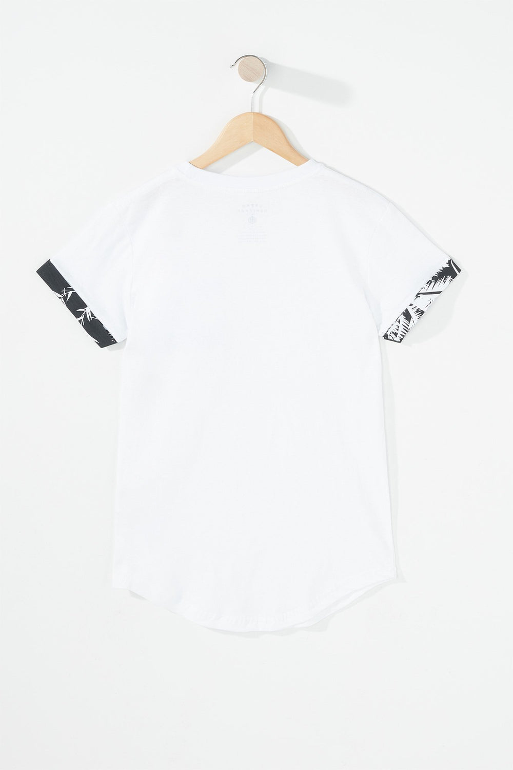 Kids Boys Palm Tree Pocket Graphic T-Shirt White