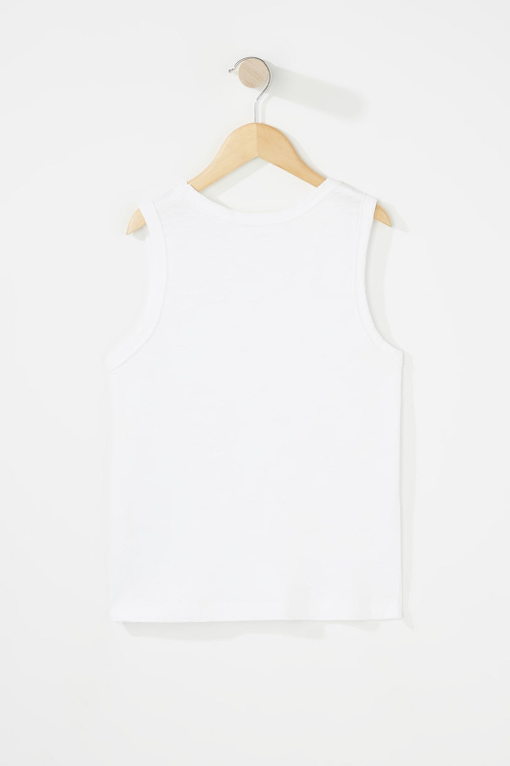 Kids Boys Pocket Basic Tank White