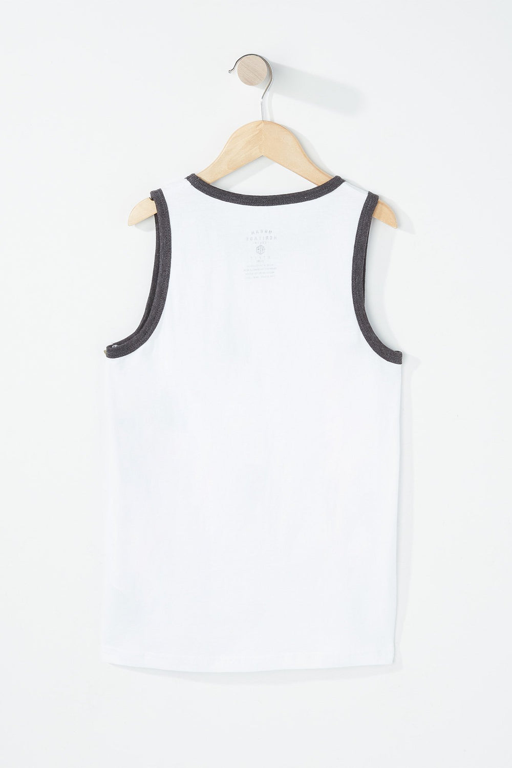 Kids Boys Pocket Contrast Trim Tank White