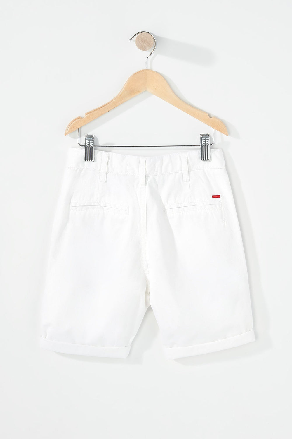 Kids Boys Roll-Up Chino Short White