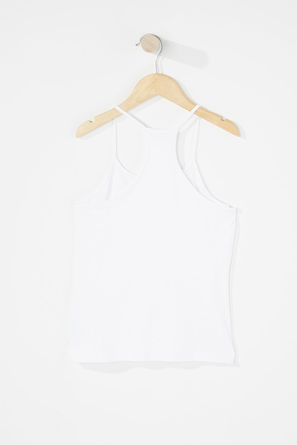 Kids Girls Basic Racerback Camisole White