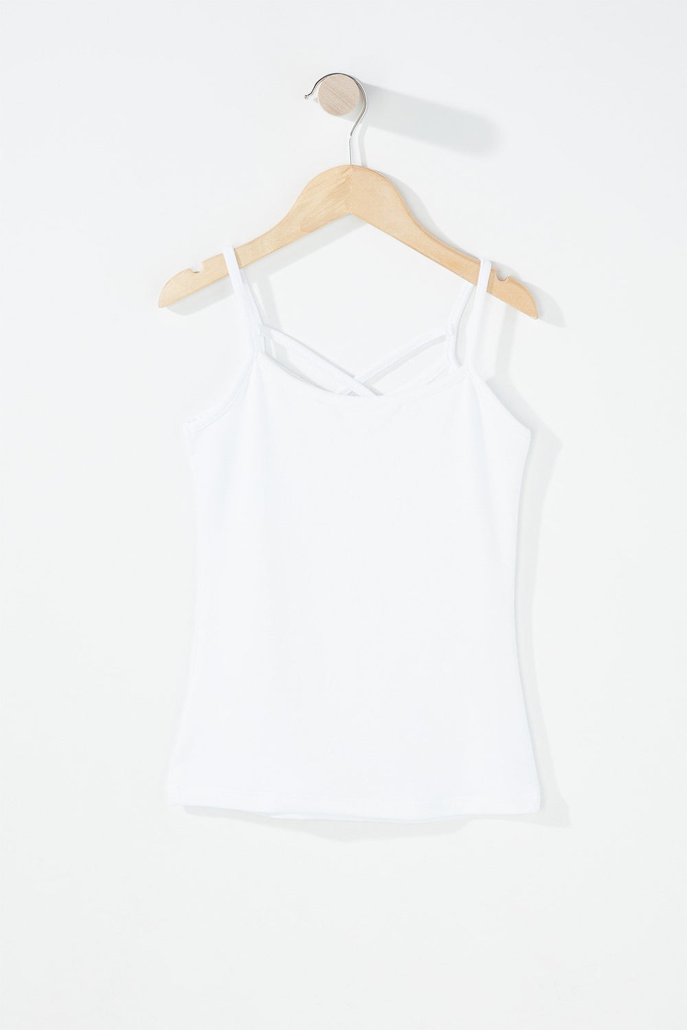 Kids Girls Caged Camisole White