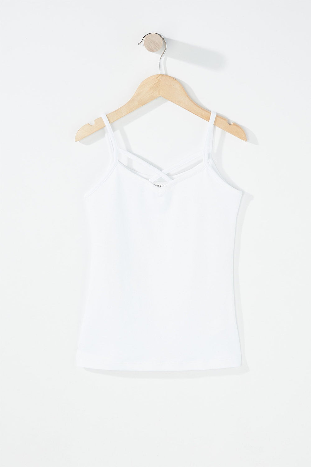 Kids Girls Caged Camisole White