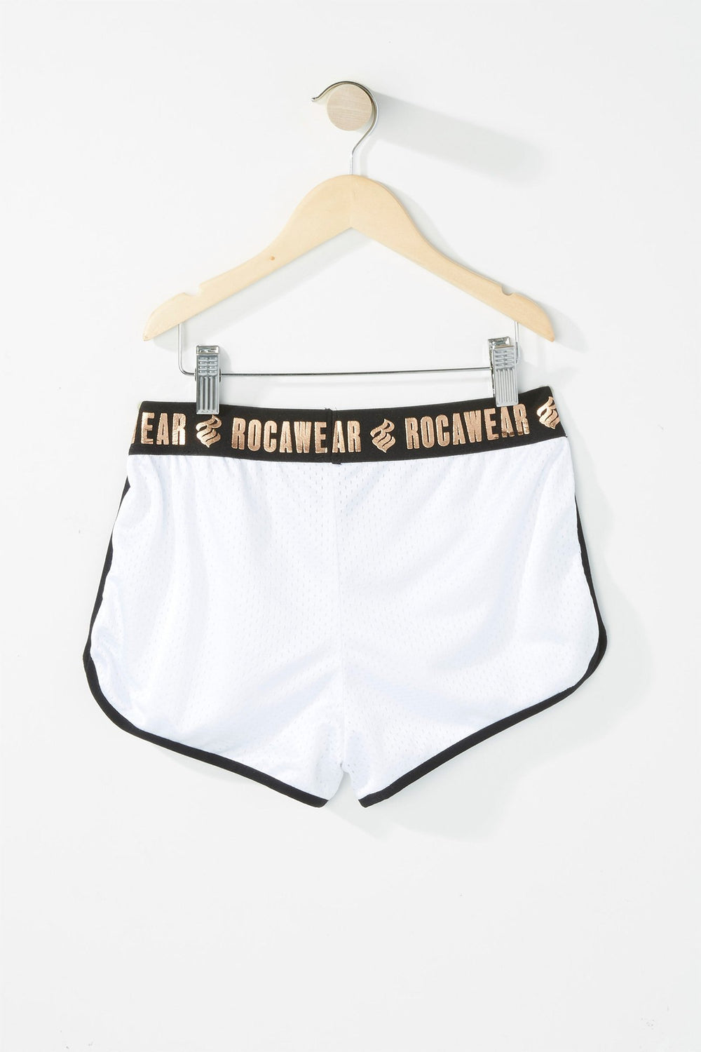 Kids Girls Rocawear Mesh Dolphin Hem Short White