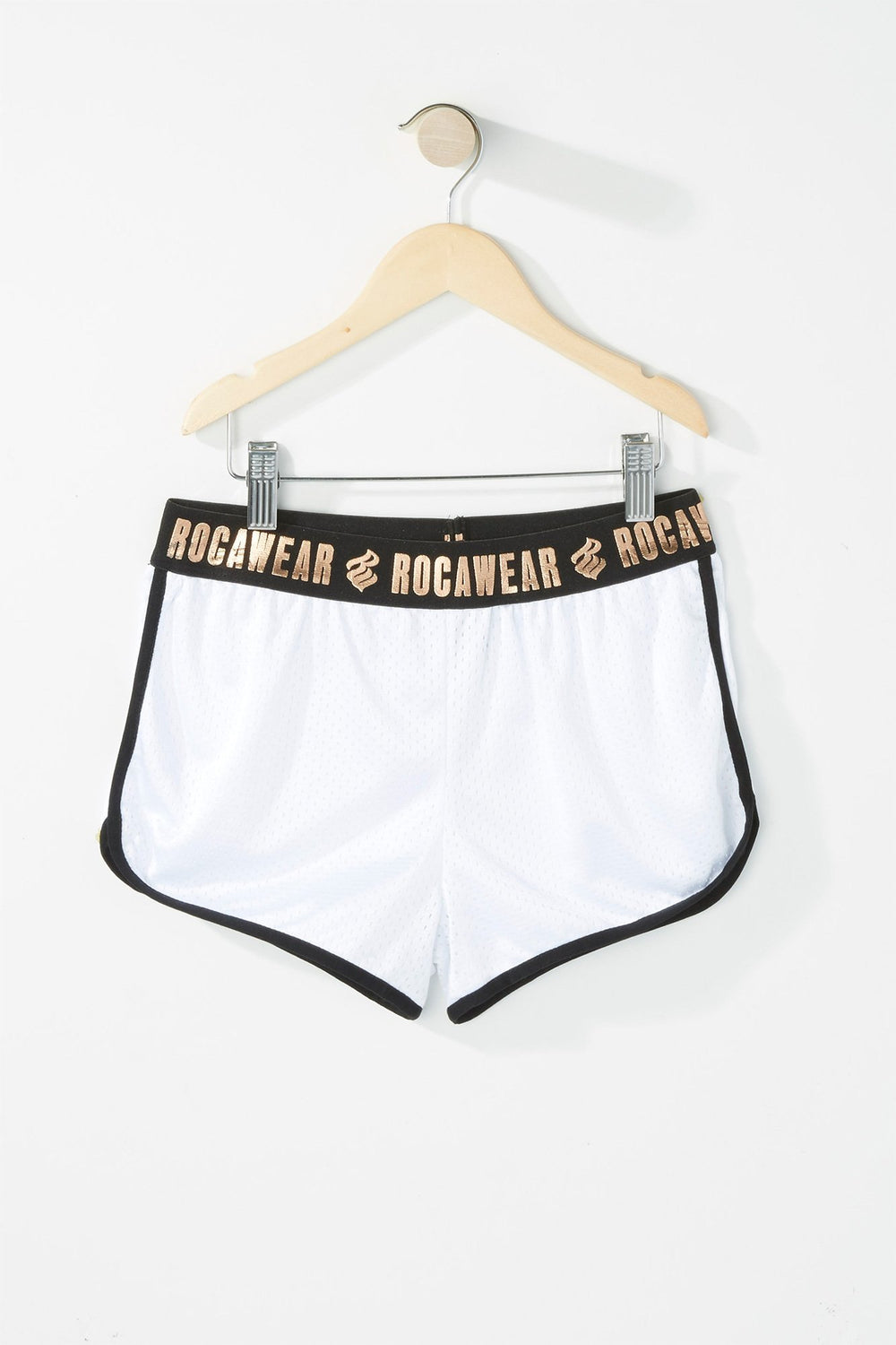 Kids Girls Rocawear Mesh Dolphin Hem Short White