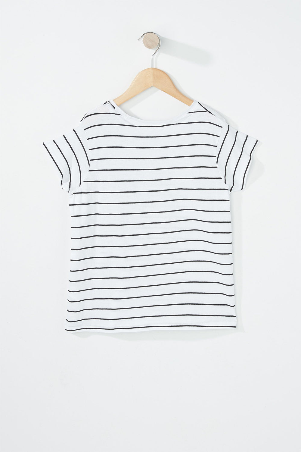 Kids Girls Striped T-Shirt White