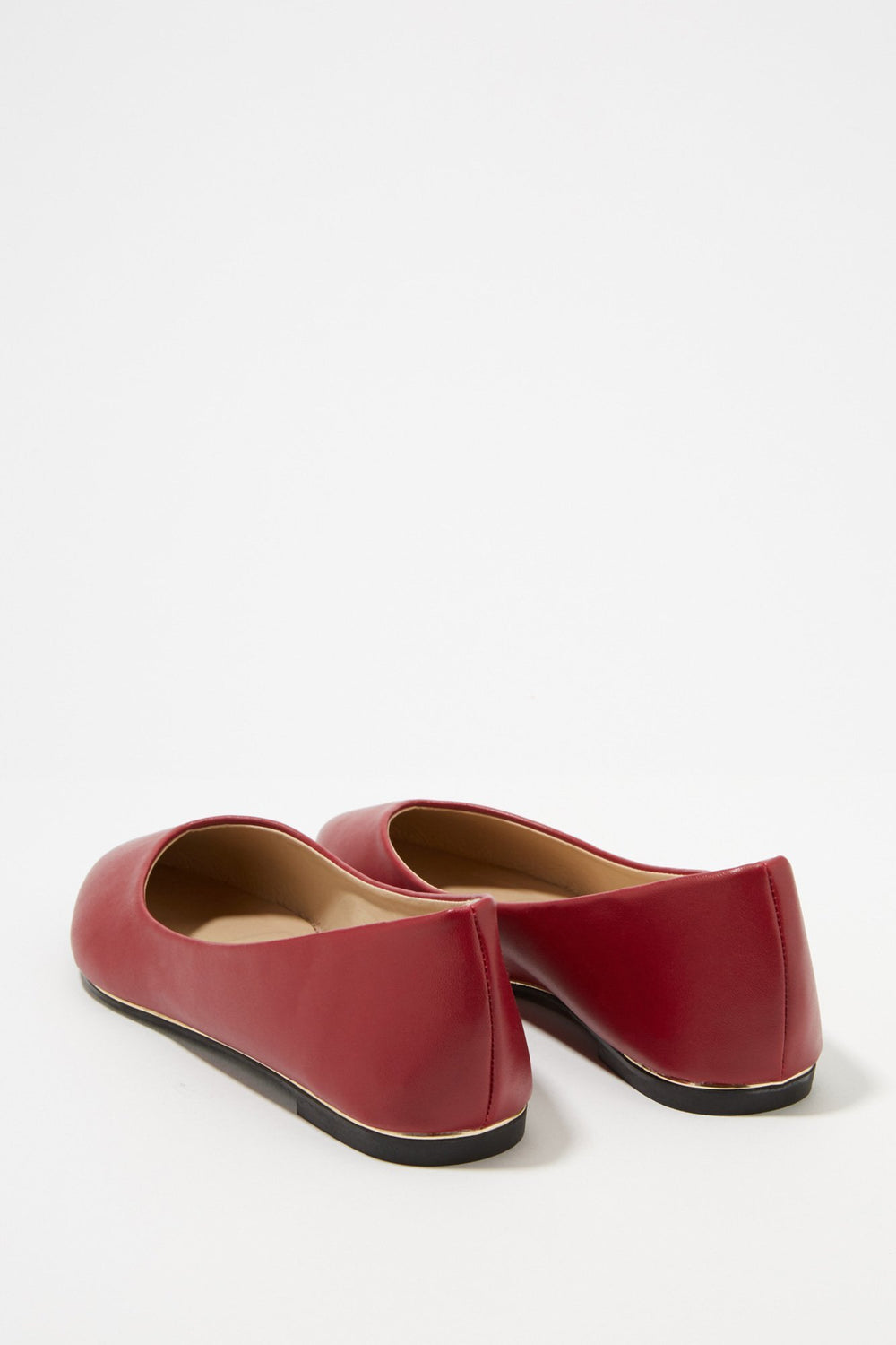 Women Faux-Leather Basic Slip-On Ballet Flat Wine