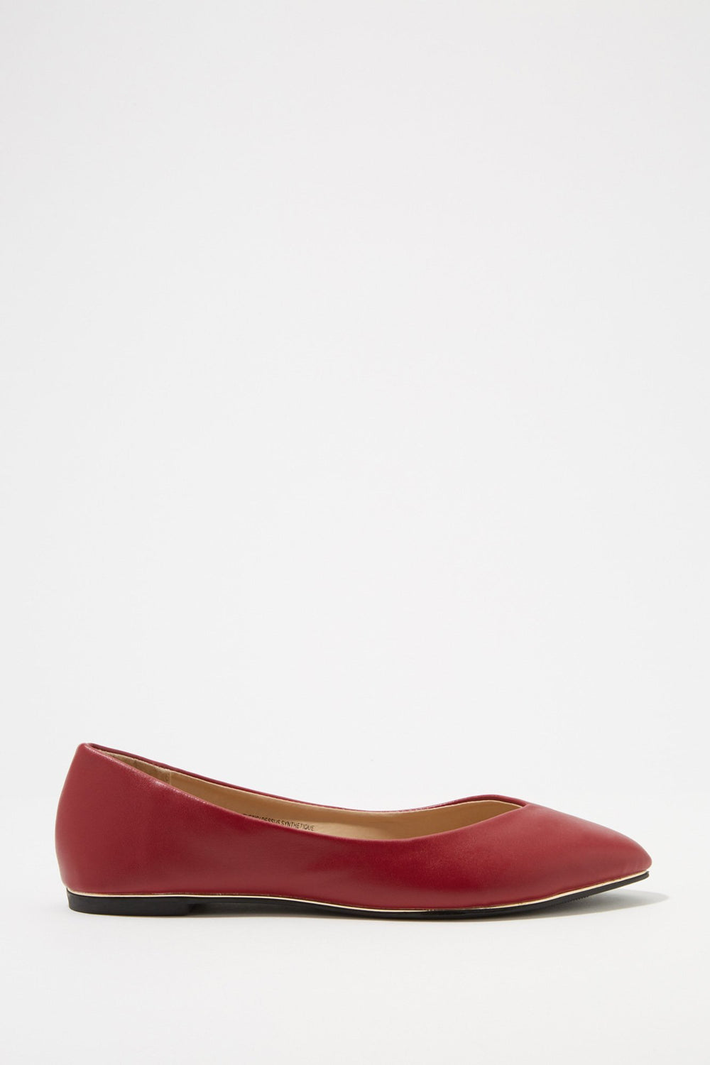 Women Faux-Leather Basic Slip-On Ballet Flat Wine