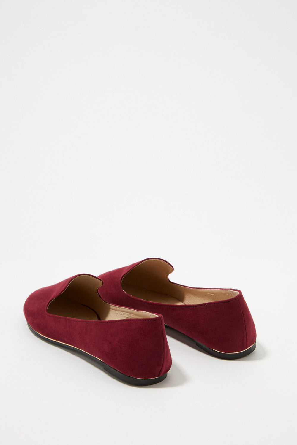 Women Slip-On Gold Trim Loafer Wine