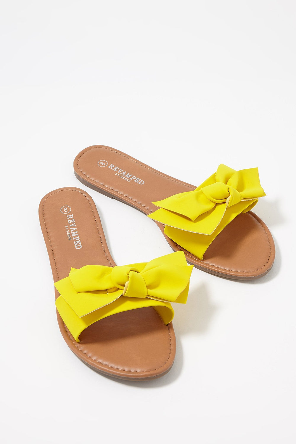 Women Faux-Leather Bowtie Sandal Yellow
