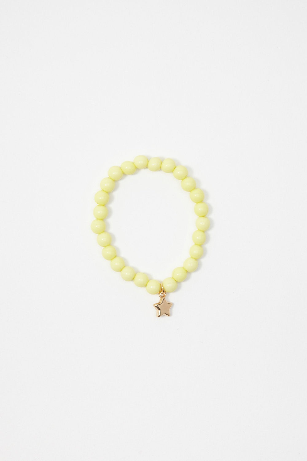 Women Beaded Charm Bracelet Yellow