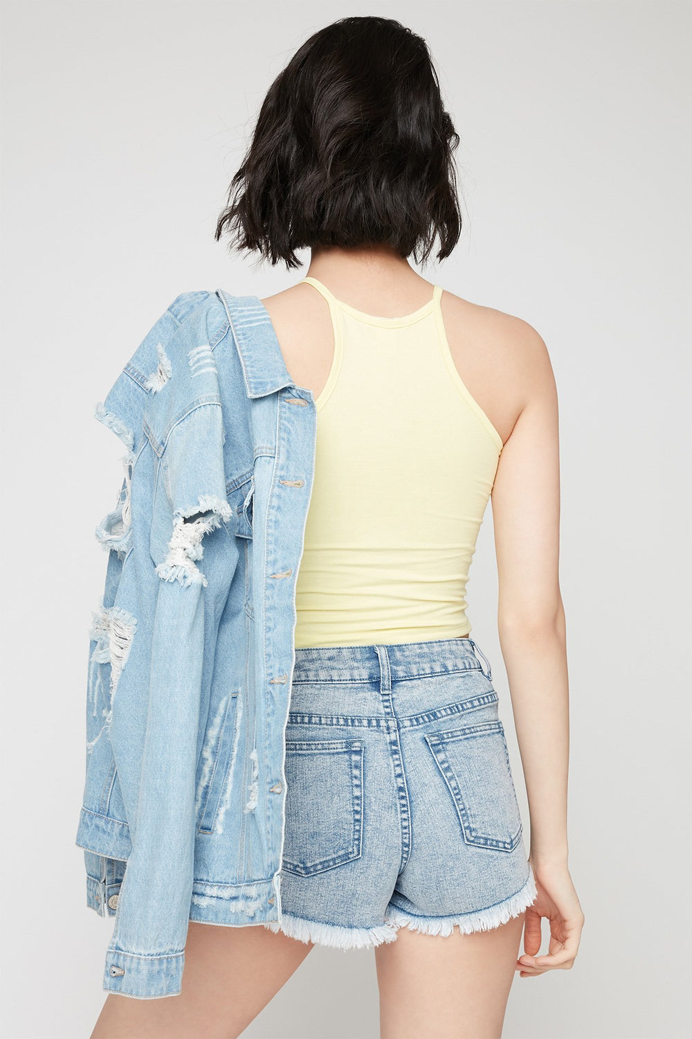 Women California Vibes Cropped Graphic Tank Yellow