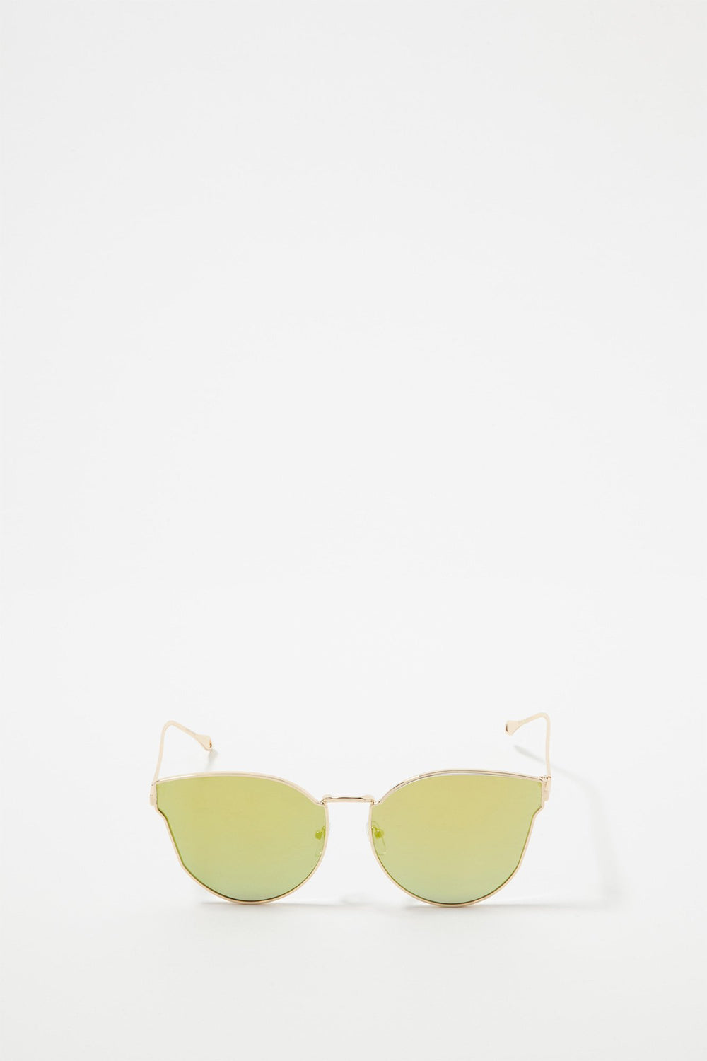 Women Colourful Mirrored Cateye Sunglasses Yellow