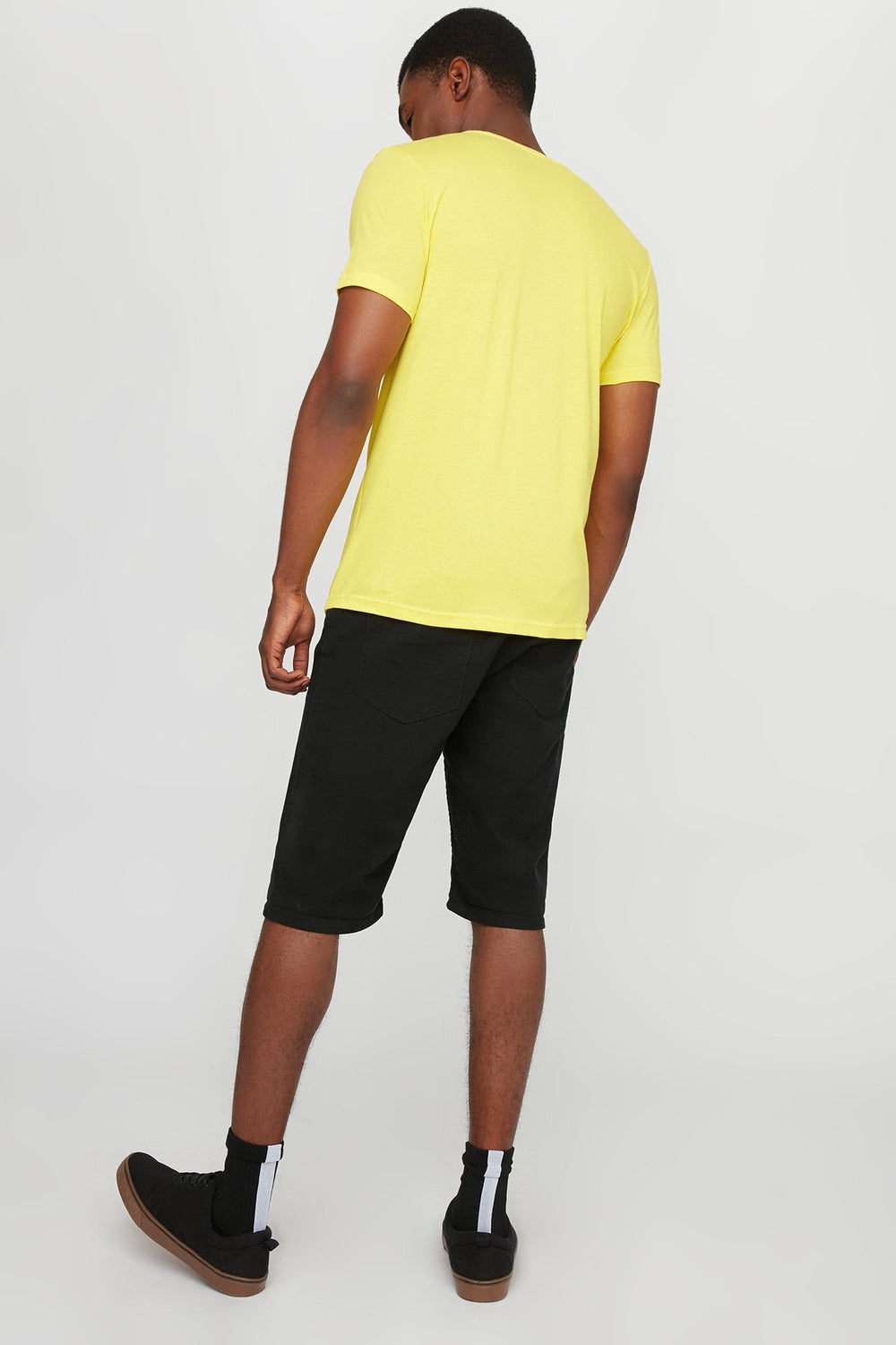 Men World Cup Brazil Graphic Crewneck T-Shirt Yellow