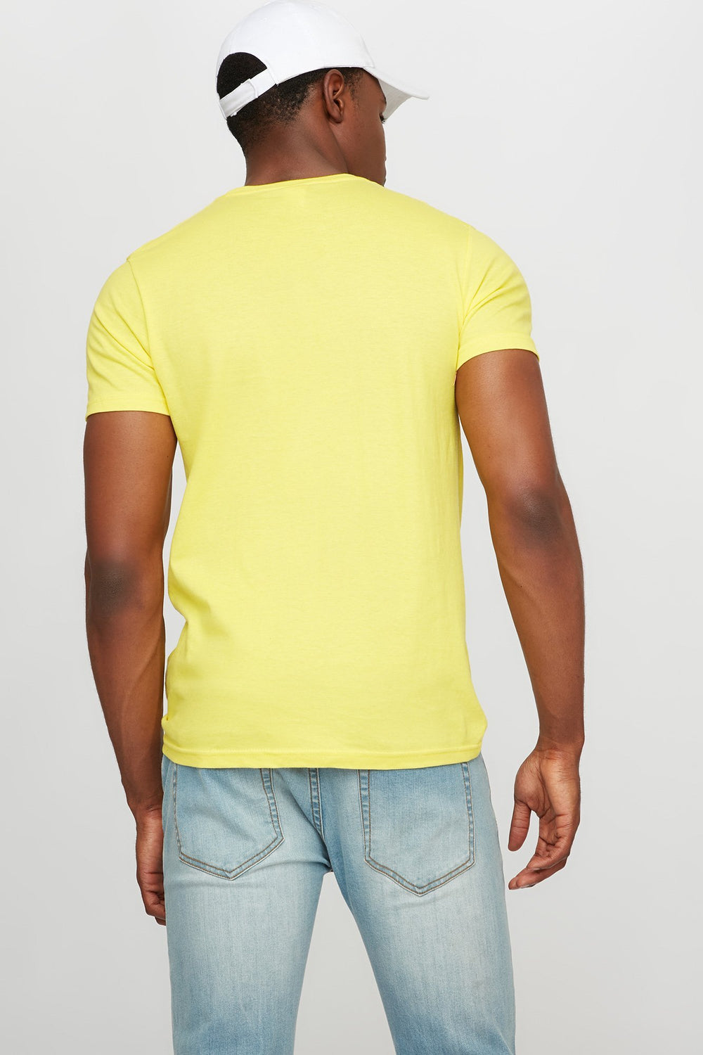 Men World Cup Spain Graphic Crewneck T-Shirt Yellow