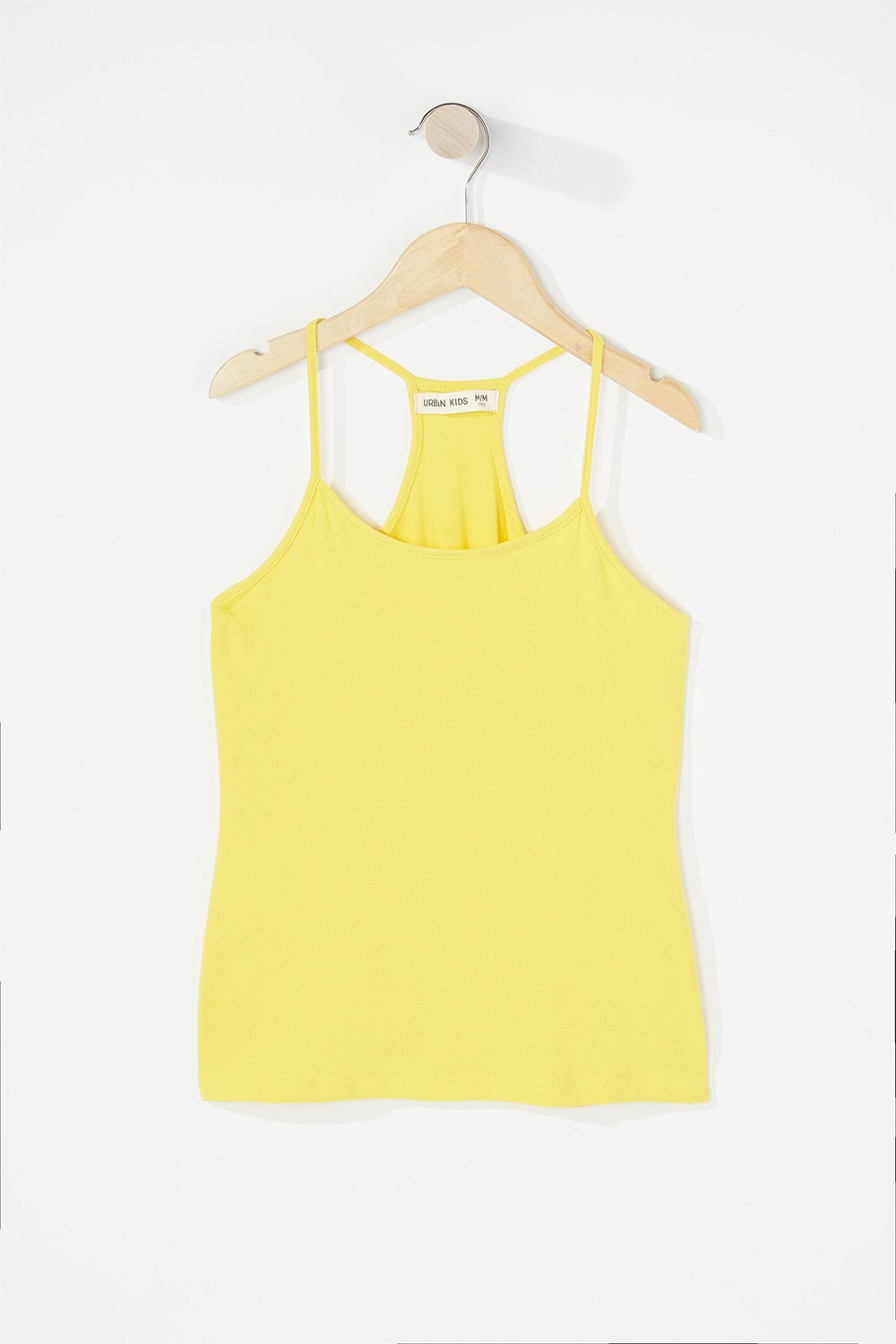 Kids Girls Basic Racerback Camisole Yellow